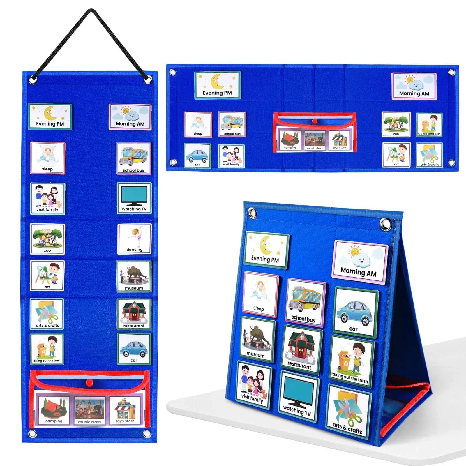 30pcs Visual Schedule for Kids with Autism Communication Cards Home Chore Chart