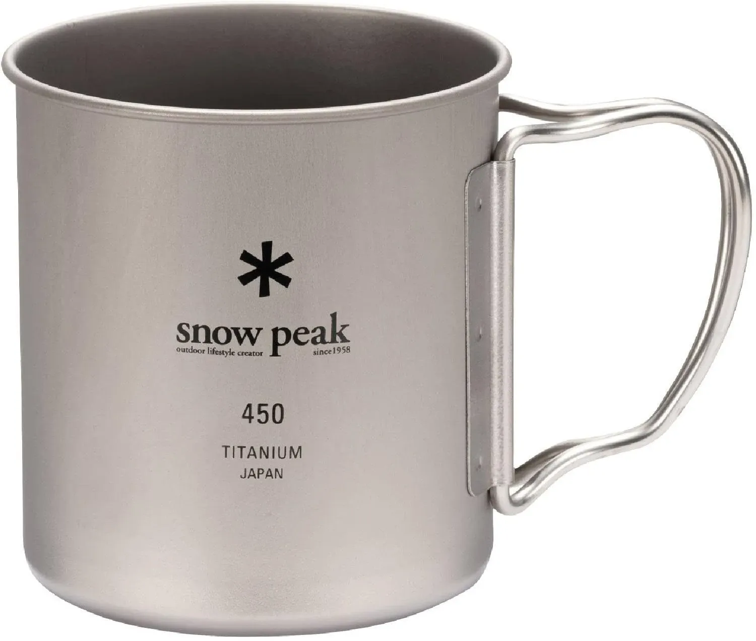 Taza individual de titanio Snow Peak 450 ml mango plegable MG-143 con seguimiento NUEVO-