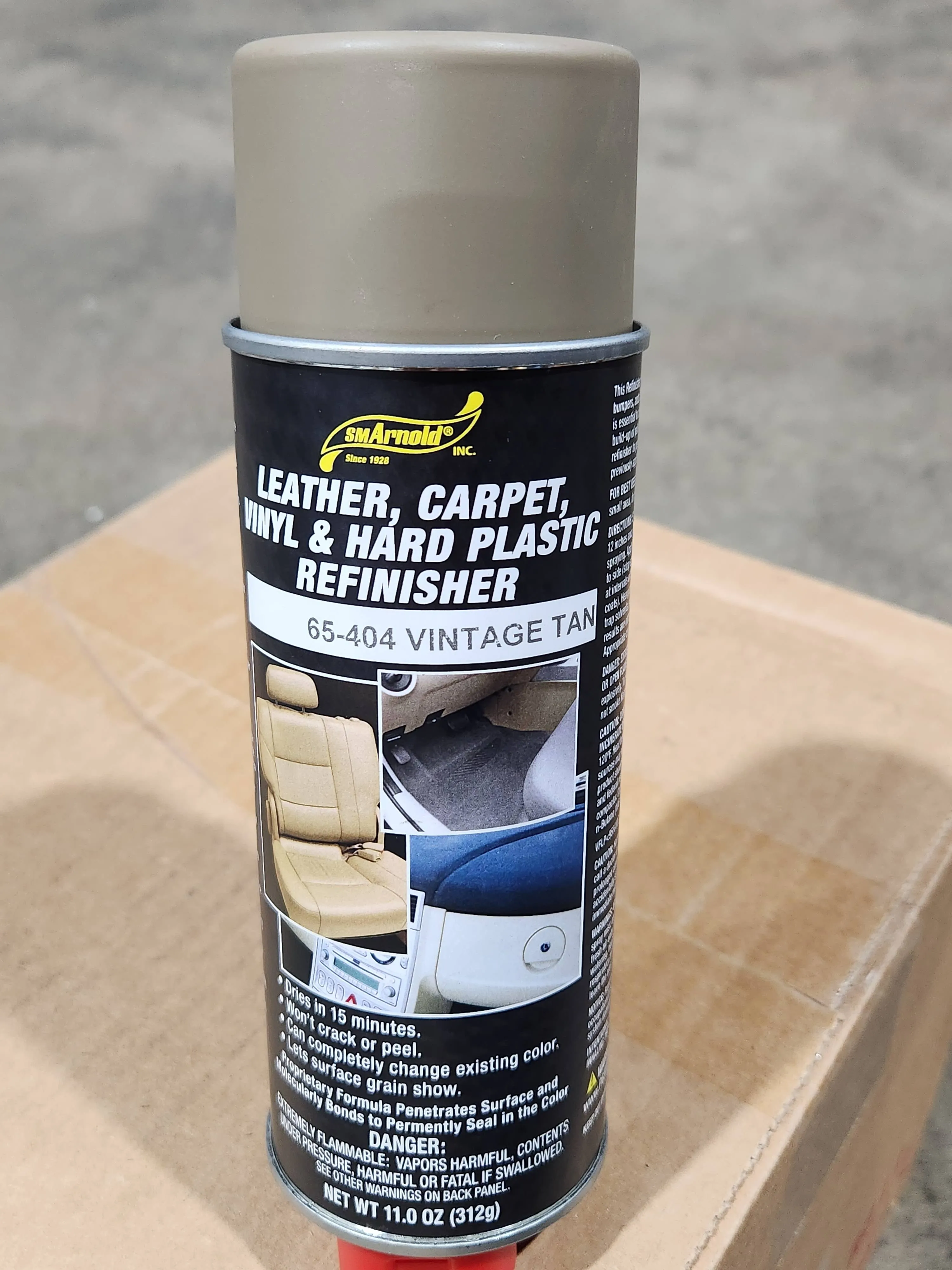 S.M. Arnold Leather, Carpet, Vinyl &amp; Hard Plastic Refinisher - Black 65-801 11