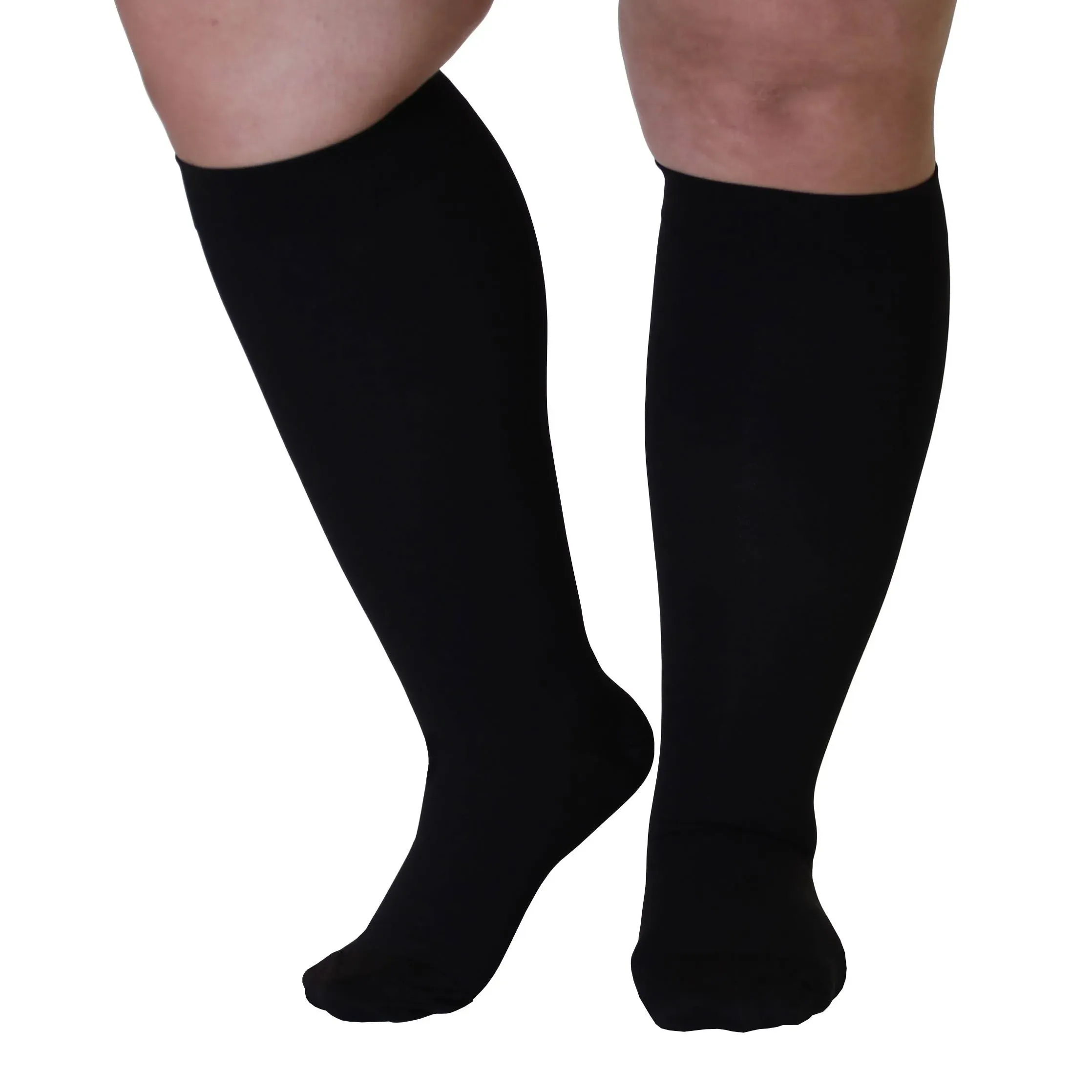 Absolute Support 20-30mmHg Firm Support Black 6XL Closed Toe Extra Wide Standard ...