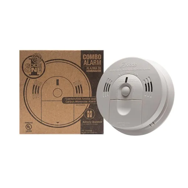 Kidde KN-COSM-BA Battery-Operated Combination Carbon Monoxide and Smoke Alarm with Talking Alarm , WHITE 