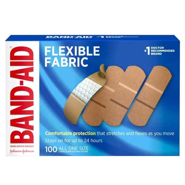 Band-Aid, Flexible Fabric, All One Size Adhesive Bandages, 100 ct | CVS