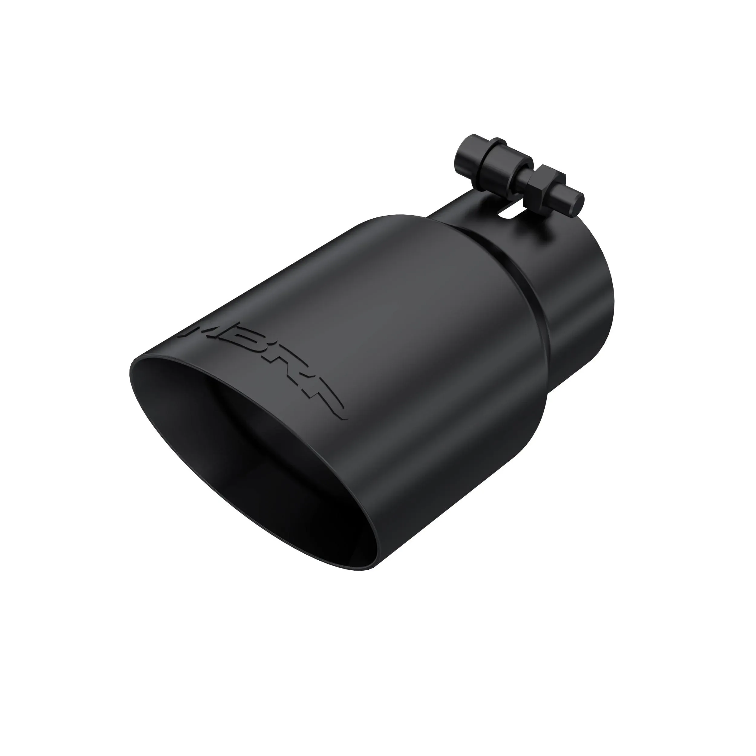 MBRP Tip 3in Round x 4in Inlet OD Dual Walled Angled Black Tip