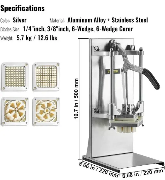 VEVOR Commercial French Fry Cutter