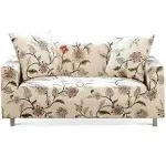 Lamberia Printed Sofa Cover Stretch Couch Cover Sofa Slipcovers for Couches and Loveseats with Two Free Pillow Cases (Blooming Flower, Loveseat)