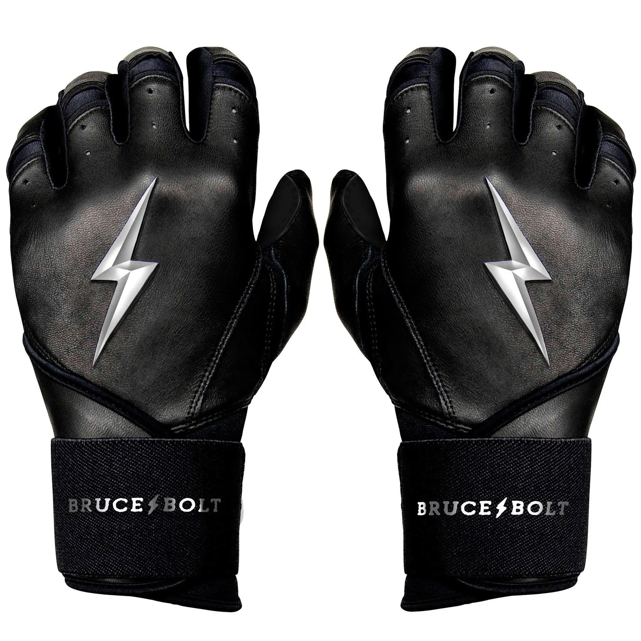 Bruce Bolt Premium Pro Chrome Long Cuff Batting Gloves