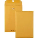 Quality Park Clasp Envelope 6 x 9 28lb Brown Kraft 100/Box