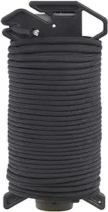 Atwood Rope MFG Ready Rope™ 550 Paracord 100 Feet 7-String Core Nylon Parachute Cord Outside Survival Gear Made in USA | Lanyards, Bracelets, Handle Wraps, Keychain (Black)