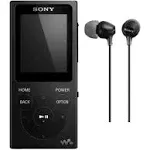 Sony NW-E394 8GB Walkman Audio Player (Black) Bundle