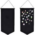 2pcs Cotton Canvas Wall-Mounted Brooch,Wall Hanging Jewelry Display Storage Set for Pin and Brooch Collections(A)