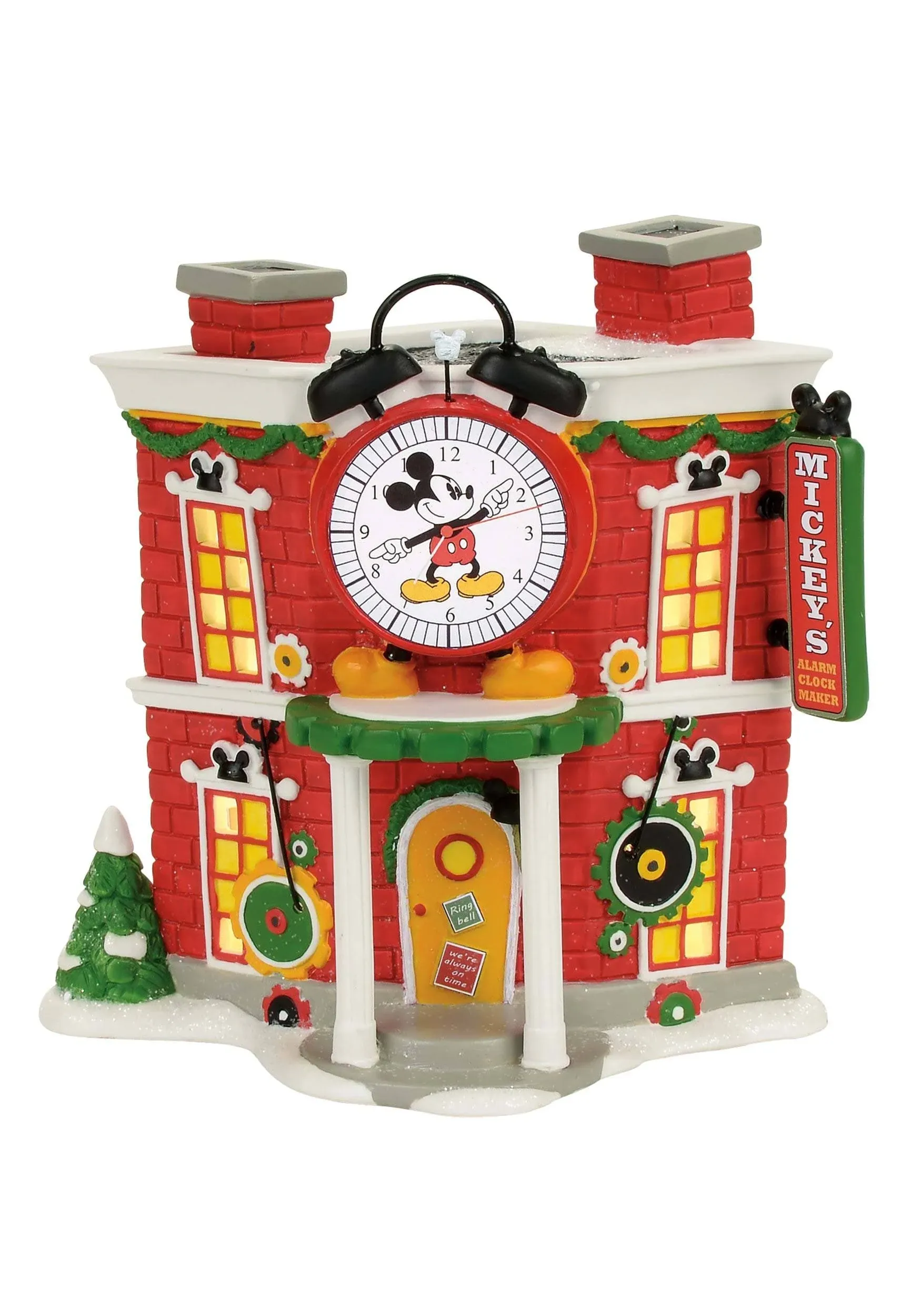 Department 56 Disney Village Mickey&#039;s Alarm Clock Shop Lit Building #4057261