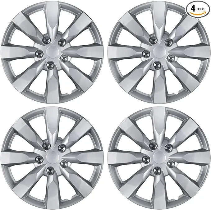 BDK Hubcaps Wheel Covers for Toyota Corolla 16” – Four (4) Pieces Corrosion-Free & Sturdy – Full Heat & Impact Resistant Grade – Replacement, 4 Pack