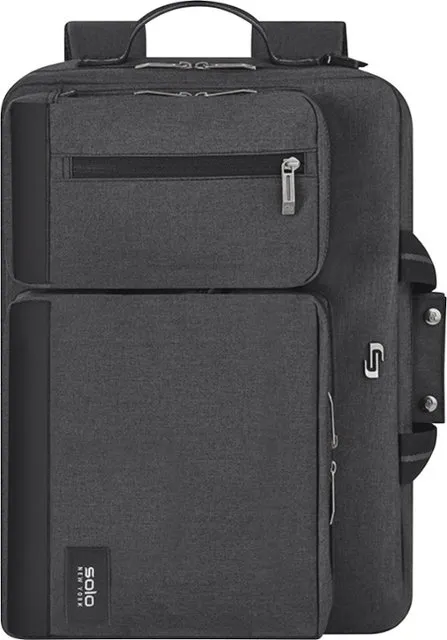 Solo New York Urban Carrying Case (Briefcase) for 15.6" Notebook - Gray, Black, 12.5" x 17" x 5" (UBN310-10)