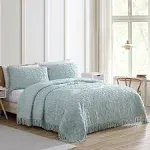 Beatrice Home Fashions Medallion Chenille Bedspread, Twin, Navy