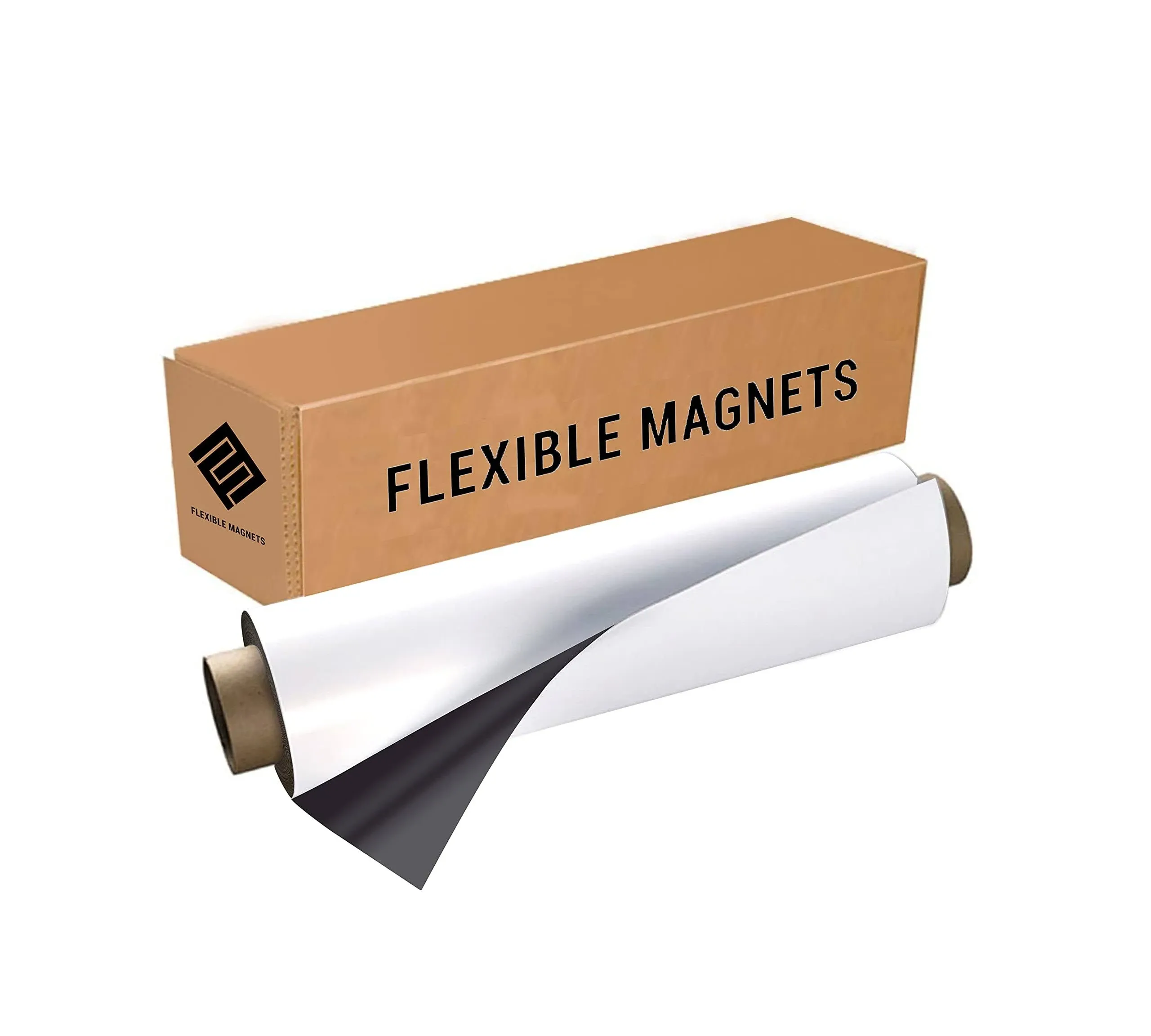 Flexible Vinyl Roll of Magnet Sheets - White, Super Strong & Ideal for Crafts - Commercial Inkjet Printable (2 ft x 1 ft x 30 mil)