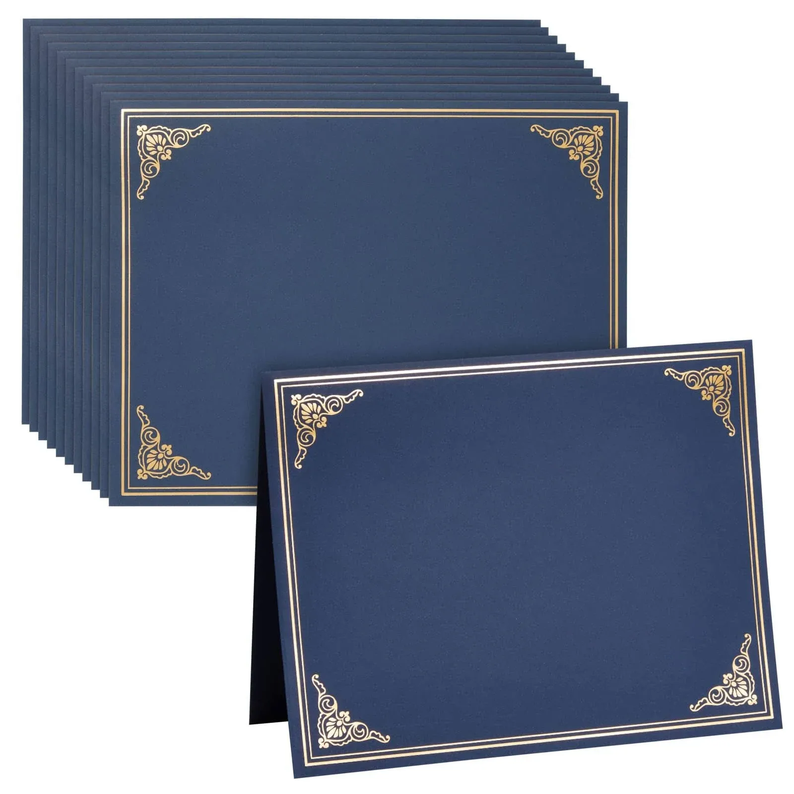 12 Pack Navy Blue Certificate Holders for Graduation Diploma, Awards, Achievemen