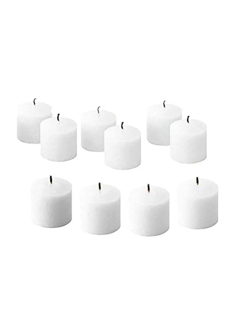 D'light Online 10 Hour Burn Time Unscented Votive Candles - for Birthdays, Baby Shower, Home Decoration and Weddings (White, Set of 72)