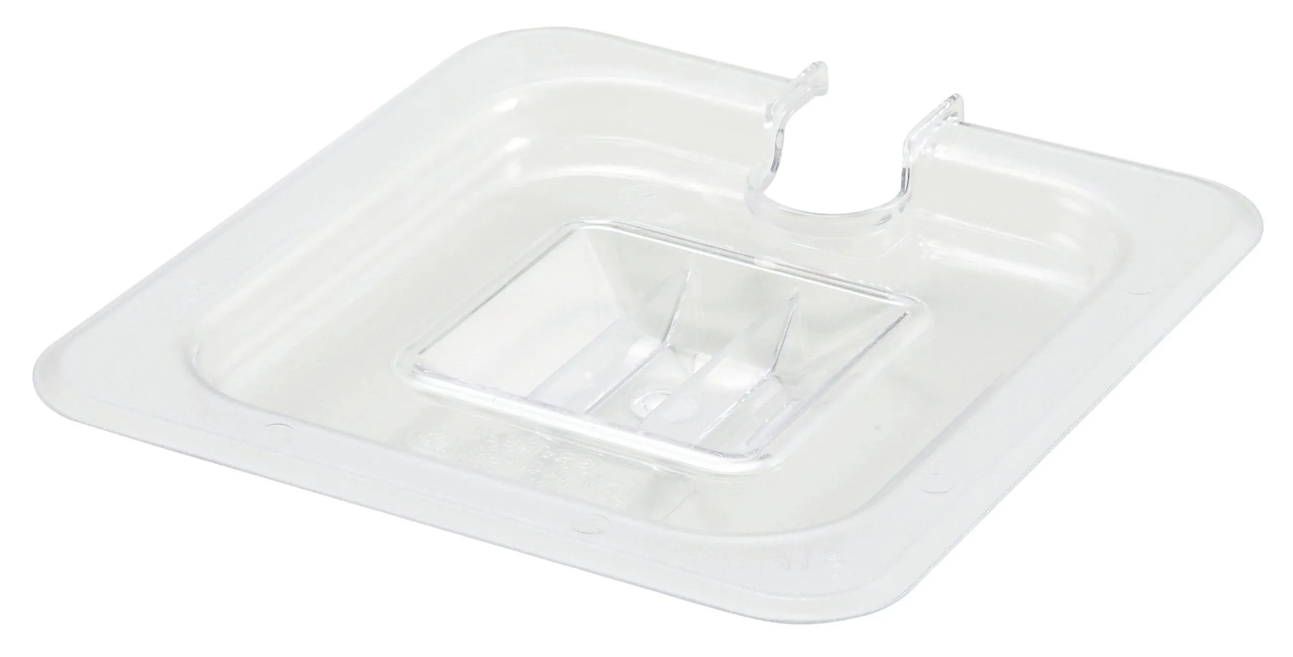 Winco SP7600C, 1/6 Size Polycarbonate Slotted Food Pan Lid w/ Handle