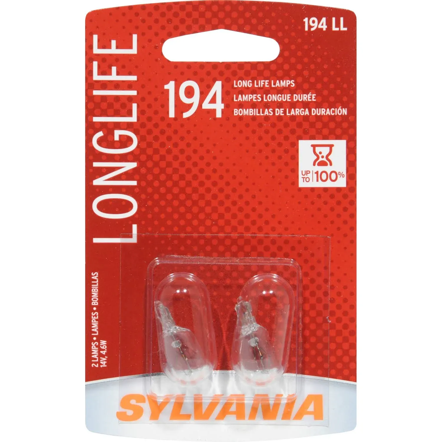 Sylvania 194 Long Life Miniature Bulb (2-Pack)