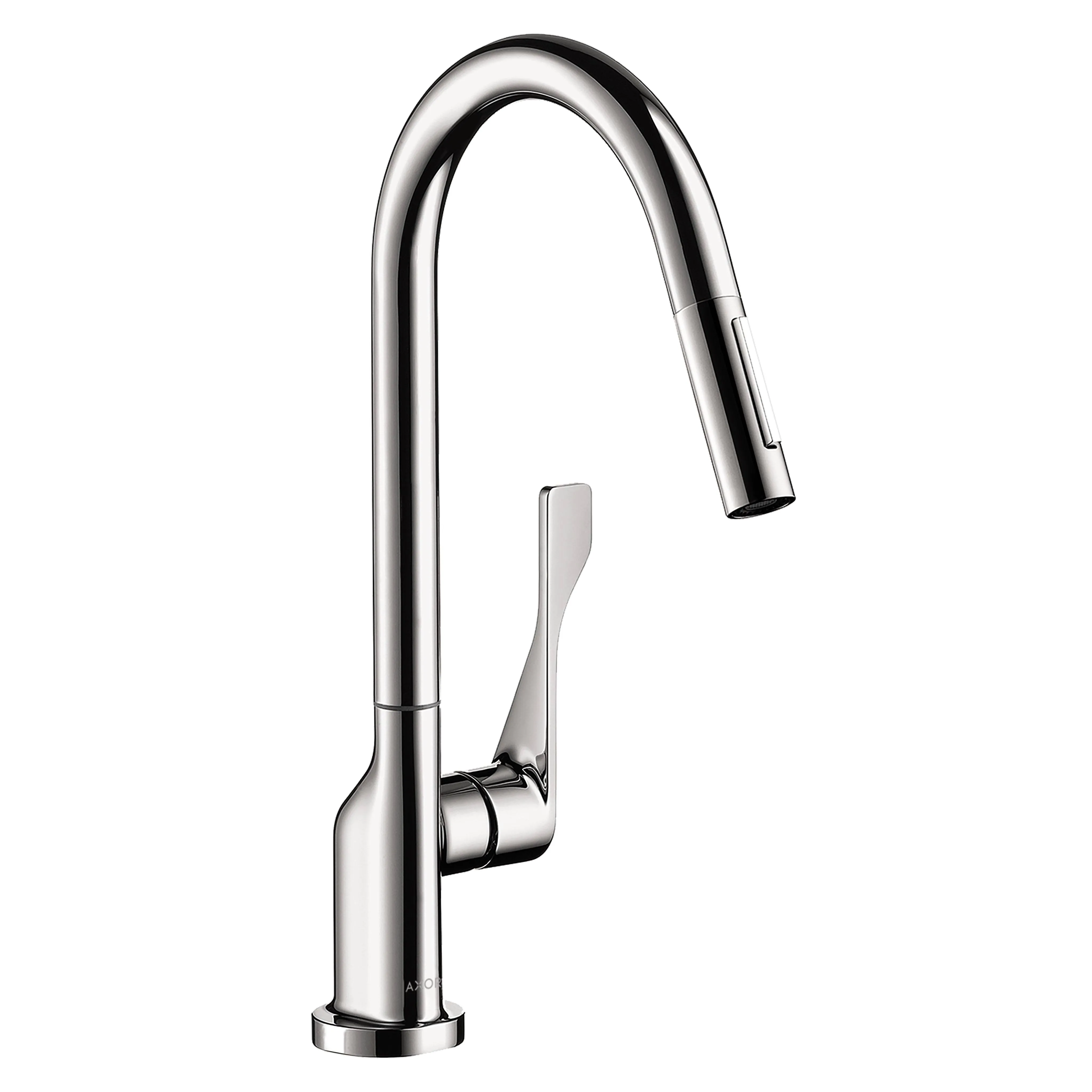 AXOR Citterio Chrome High Arc Kitchen Faucet, Kitchen Faucets with Pull Down Sprayer, Faucet for Kitchen Sink, Magnetic Docking Spray Head, Chrome 39835001, Large