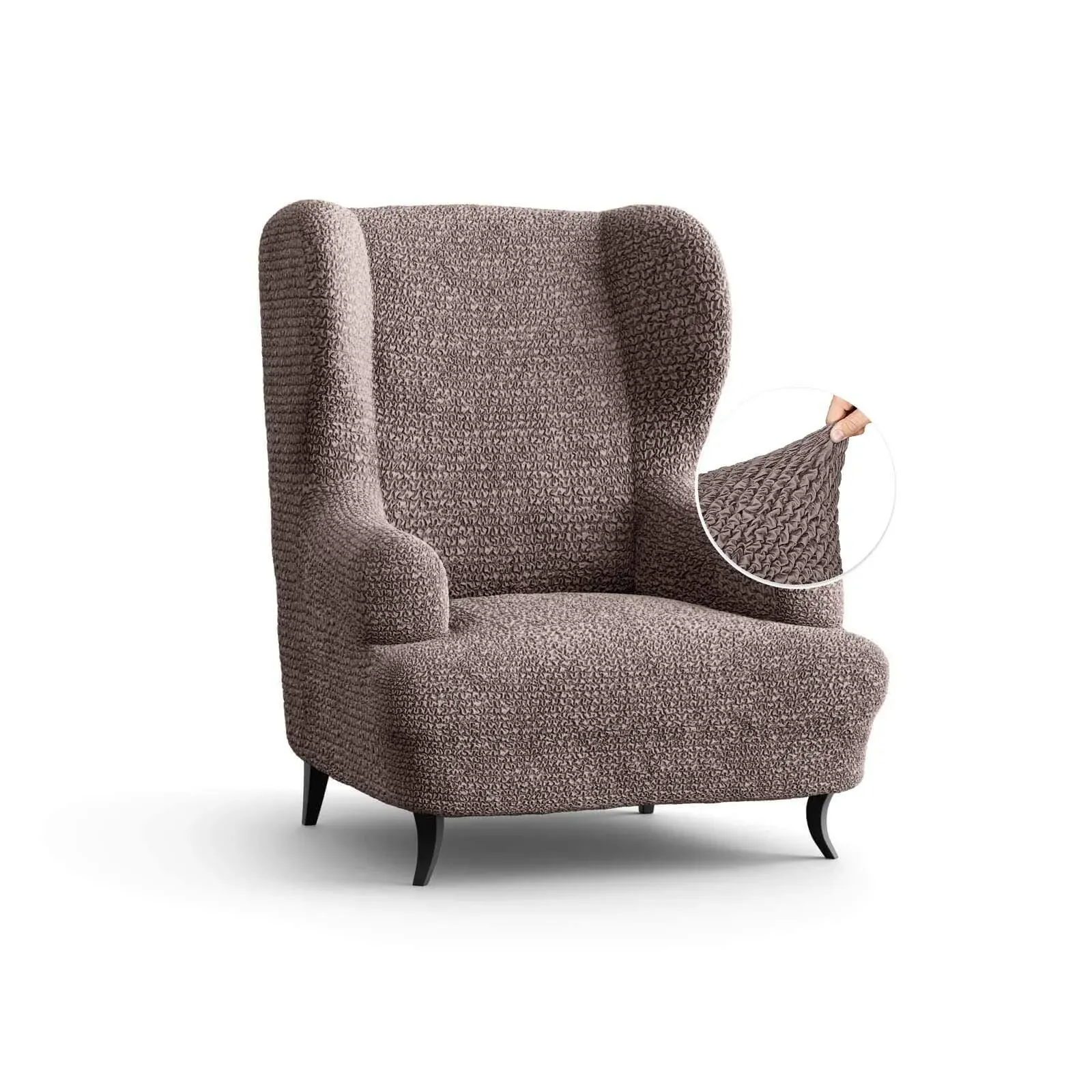 PAULATO Microfibra Collection Stretch Wingback Chair Slipcover