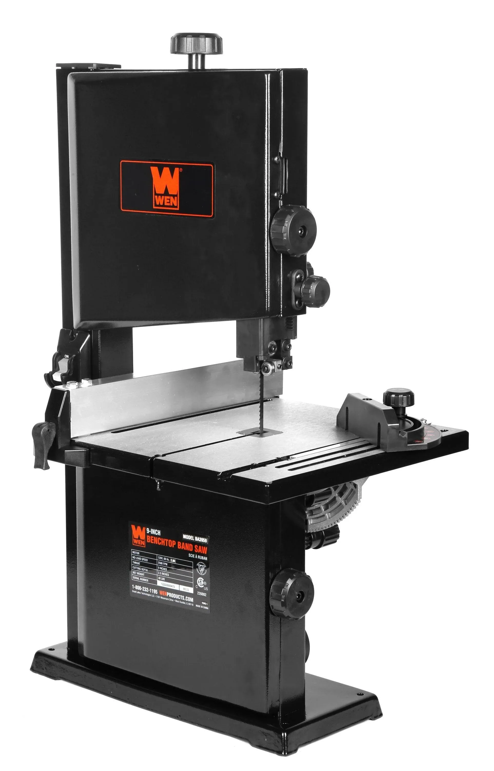 WEN 9-Inch 2.8-Amp Benchtop Band Saw BA3959