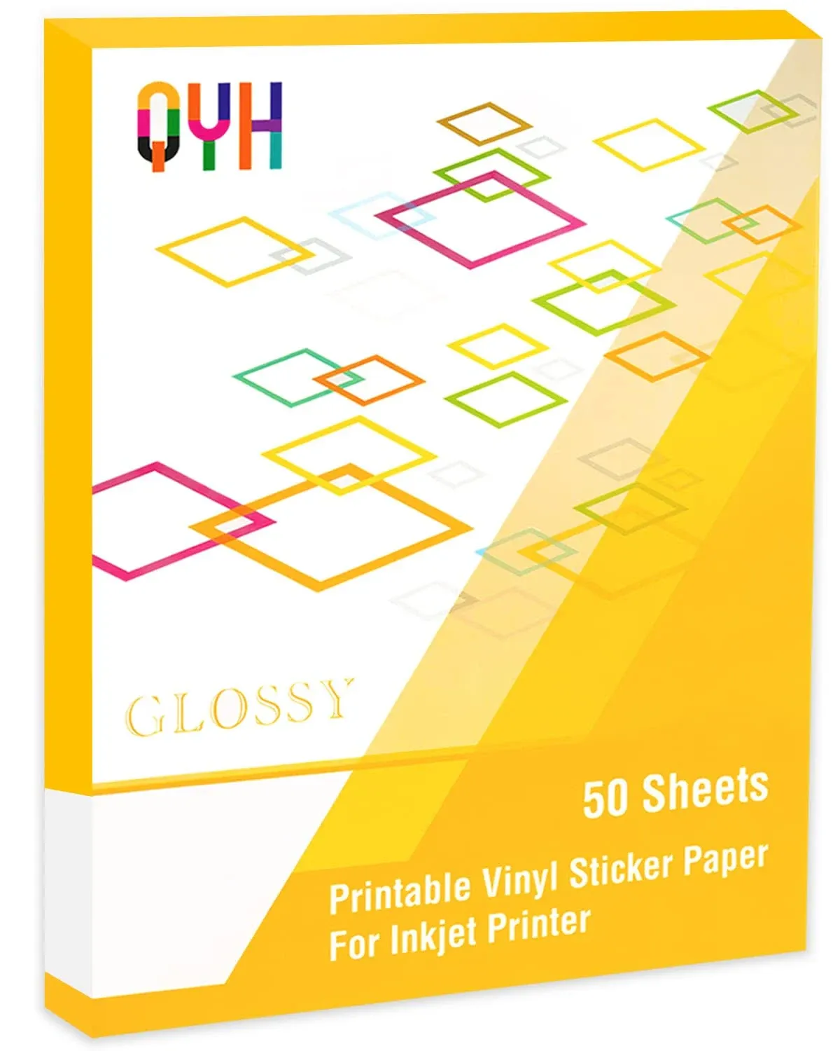 Premium Printable Vinyl for Inkjet Printer-50 Glossy Sticker Paper Waterproof...