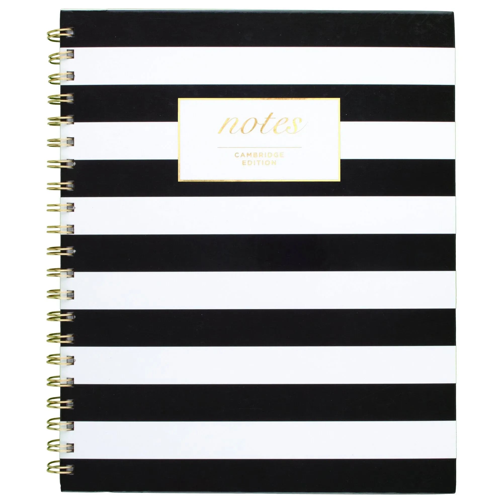 Cambridge Black & White Striped Hardcover Notebook