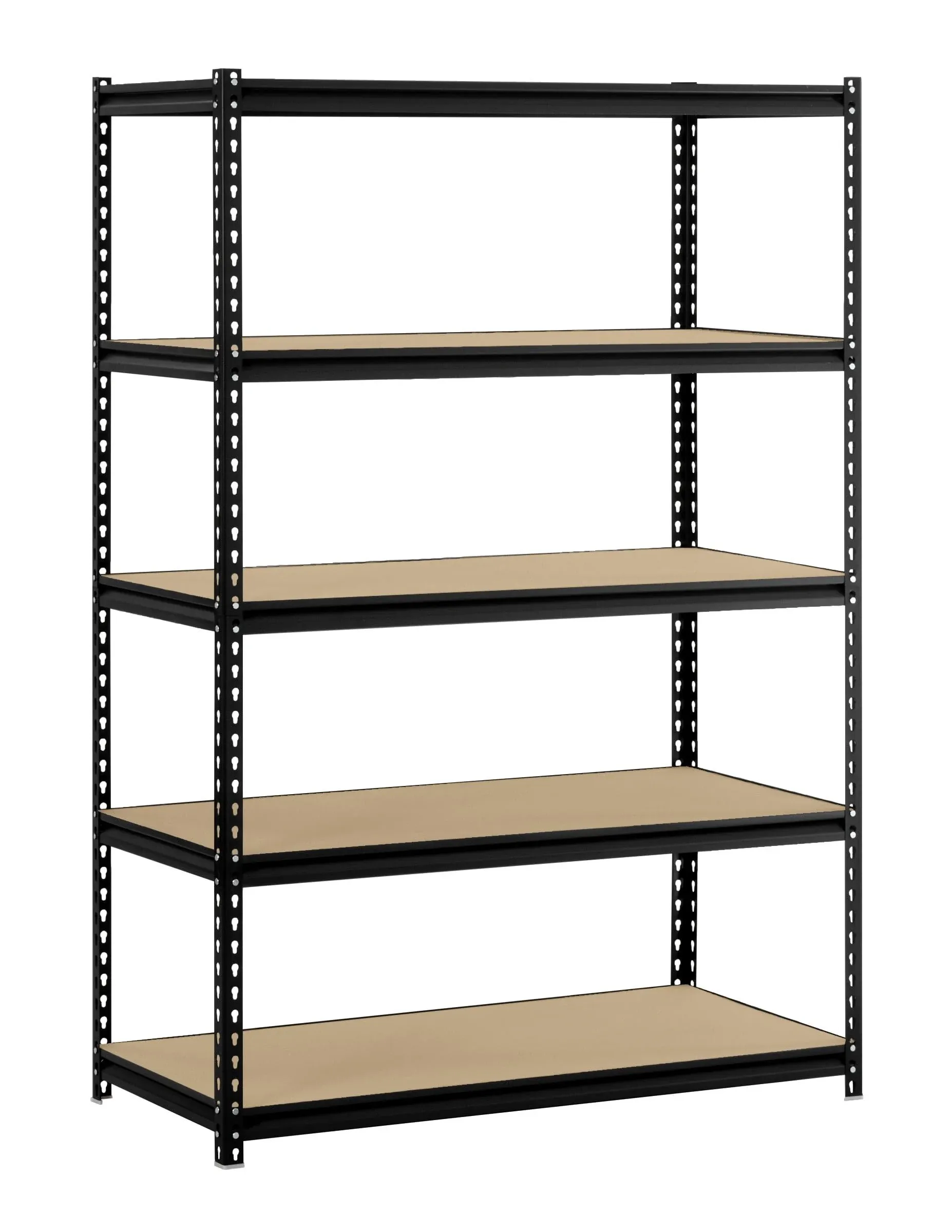 Muscle Rack 48" W x 24" D x 72" H 5-Shelf Steel Shelving Unit; Black