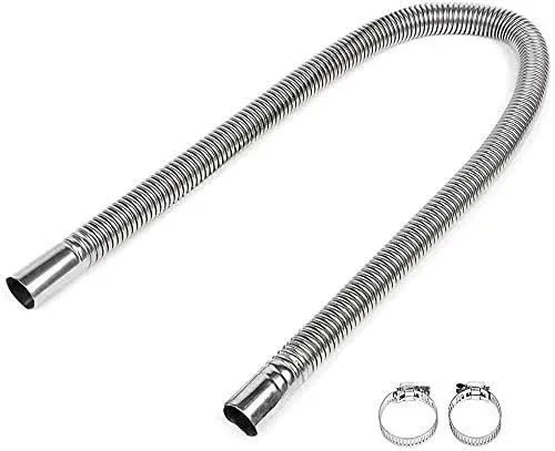 AUTOPTIM 1 2 5cm Inner Diameter DIESEL Heater Exhaust Pipe 39 inch Stainless ...