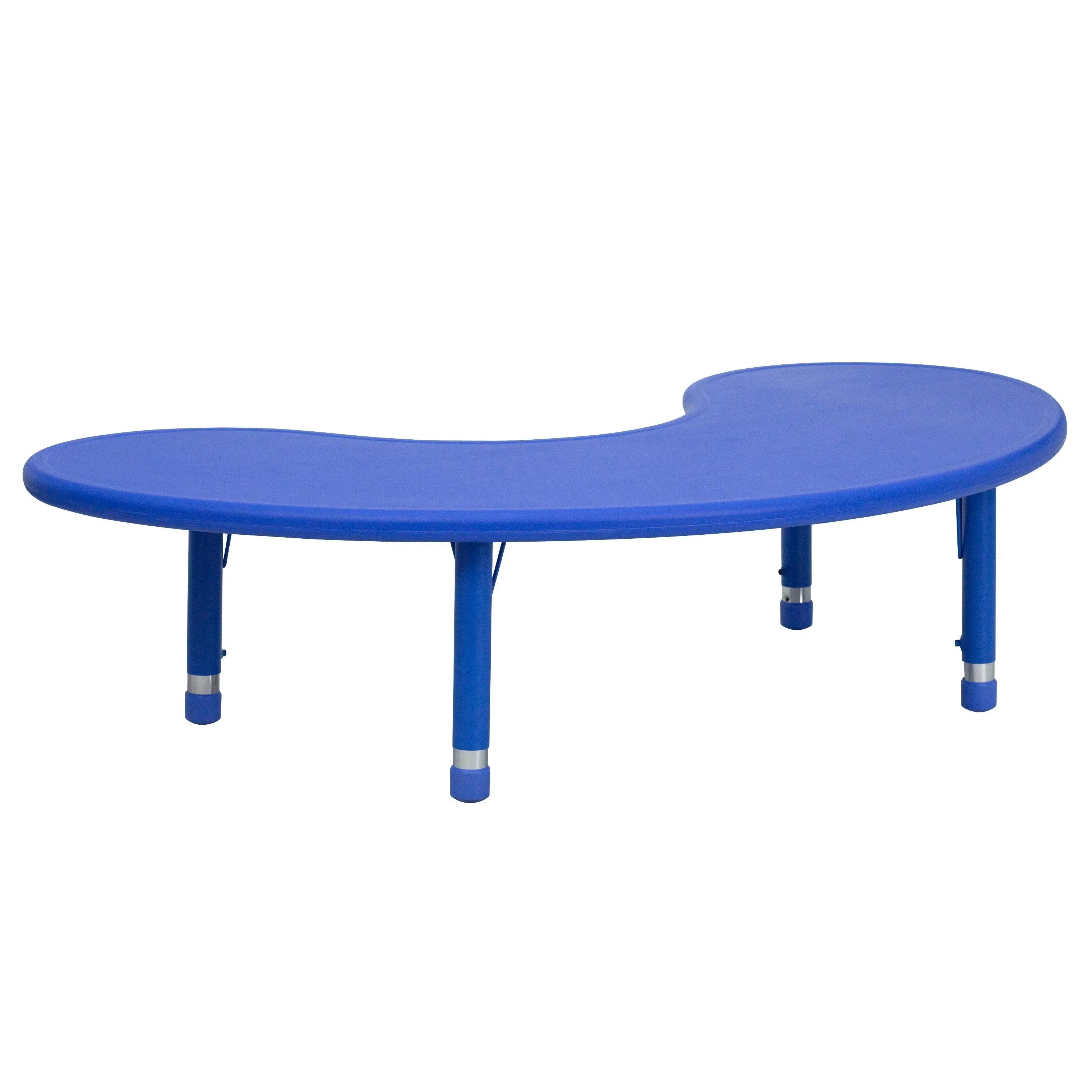 Flash Furniture Half-Moon Plastic Height Adjustable Activity Table YU-YCX-004-2-MOON-TBL