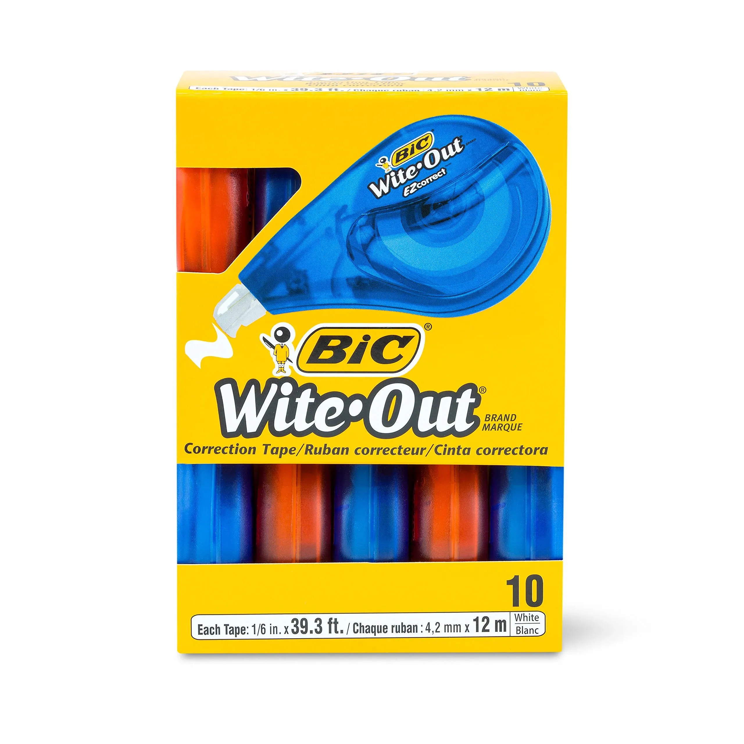 BIC Wite-Out EZ Correct Correction Tape, 10/Box