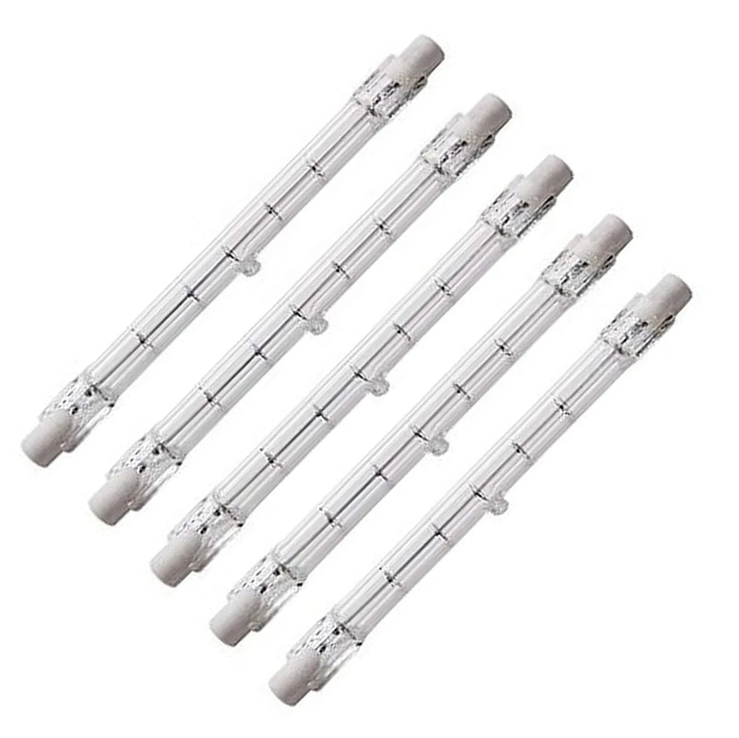 CTKcom 500-Watt 4.7-Inch J Type T3 Halogen Bulbs(5 Pack) - 118mm Double Ended 500 Watt 120 Volts T3 Halogen Bulbs R7S Double Ended Filament Flood Lights Quartz Tube Lamps 120V