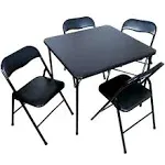 Plastic Development Group 819 5 Piece Black Table & Chair Set