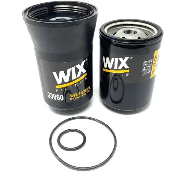 CFKIT Filter Kit Wix 33960 Fuel/Water Separator & 57202 Lube Filter for GMC 6.6L Duramax Diesel