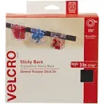 Velcro Brand Sticky Back 30ft x 3/4in Roll Black