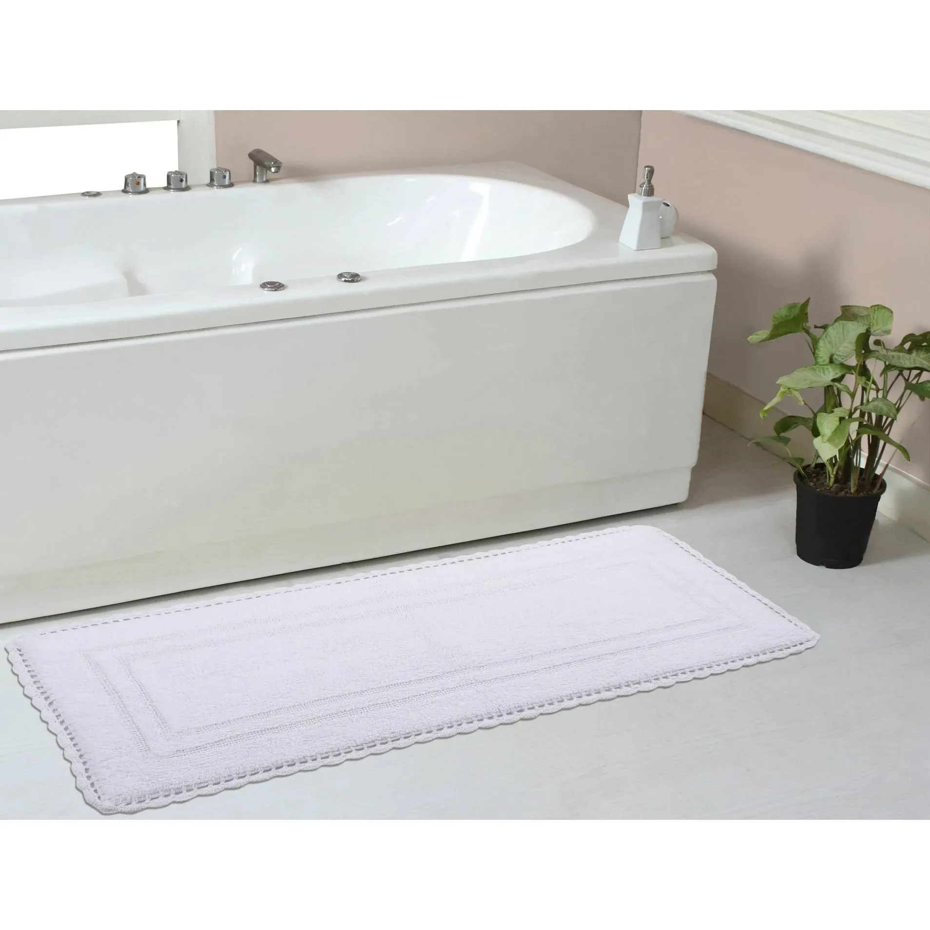 Home Weavers Casual Elegence Bathmat Absorbent Cotton Machine Washable, Reversible Bath Rug