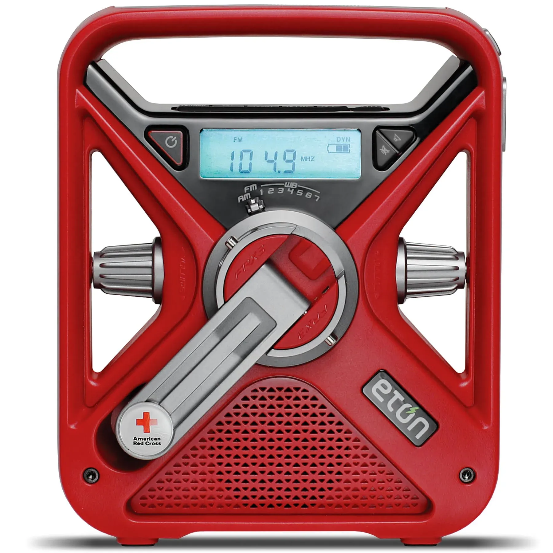 American Red Cross AM/FM NOAA Weather Radio With Hand Turbine, Solar And USB LED