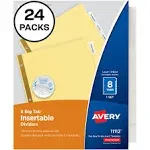 Avery - Insertable Big Tab Dividers, 8-Tab, Letter, 24 Sets