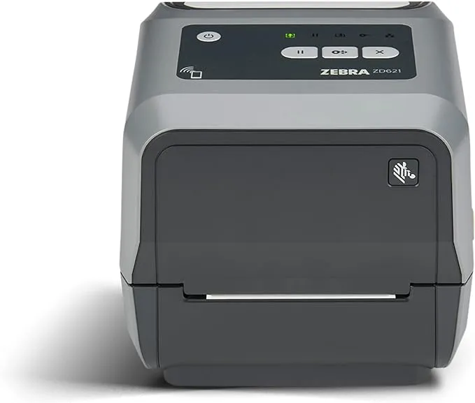 ZEBRA ZD621 Thermal Transfer Desktop Printer 203 dpi Print Width 4-inch USB Serial Ethernet 802.11ac ZD6A042-301L01EZ