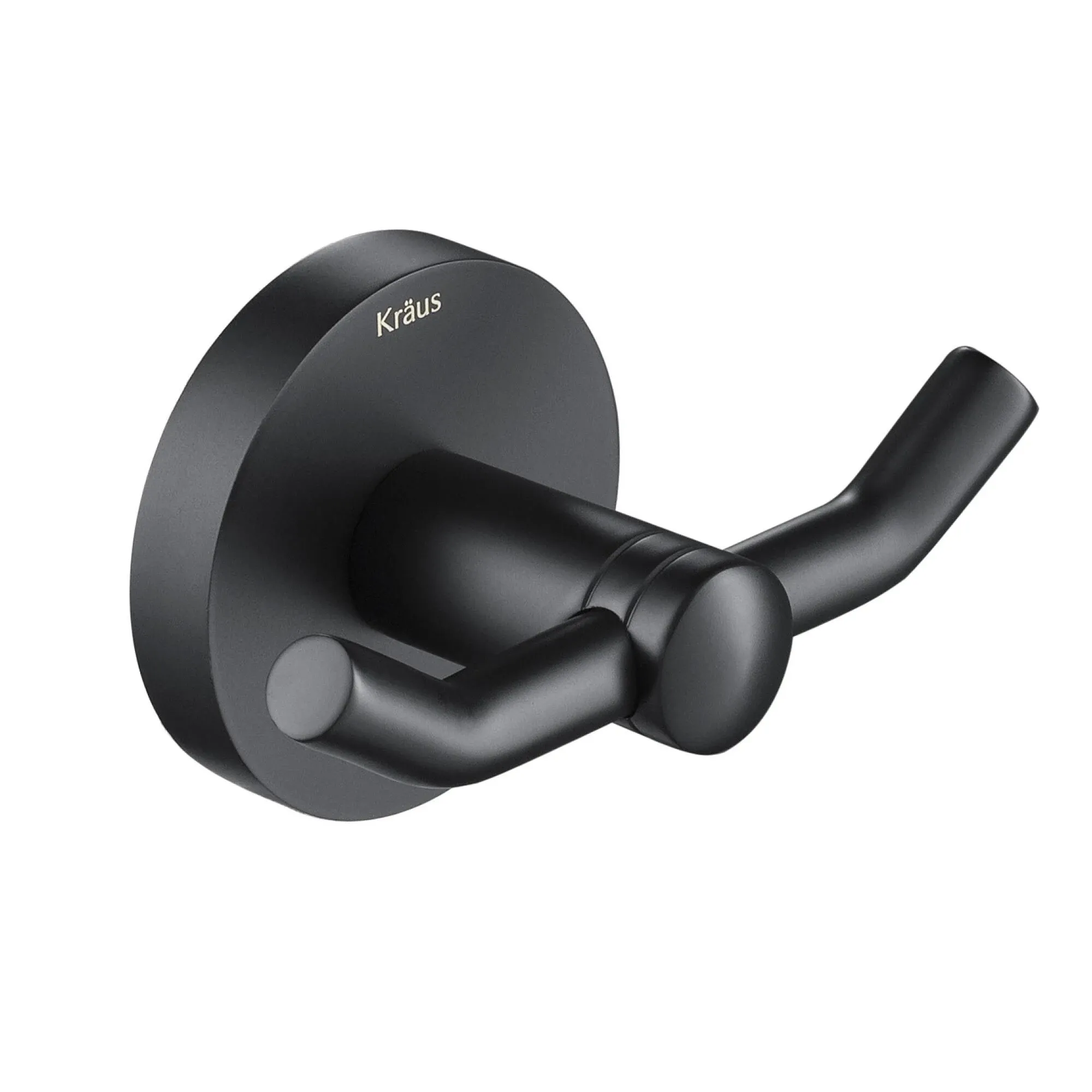 Kraus KEA-18802MB Elie Bathroom Robe & Towel Double Hook; Matte Black