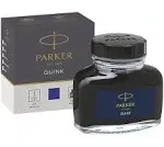 Parker Quink Bottled Ink 57ml - Permanent Black - Pack of 12