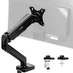 VIVO Single Monitor Height Adjustable Counterbalance Pneumatic Arm Desk Mount Stand, Classic, Universal VESA Fits Screens up to 32 inches, STAND-V001O