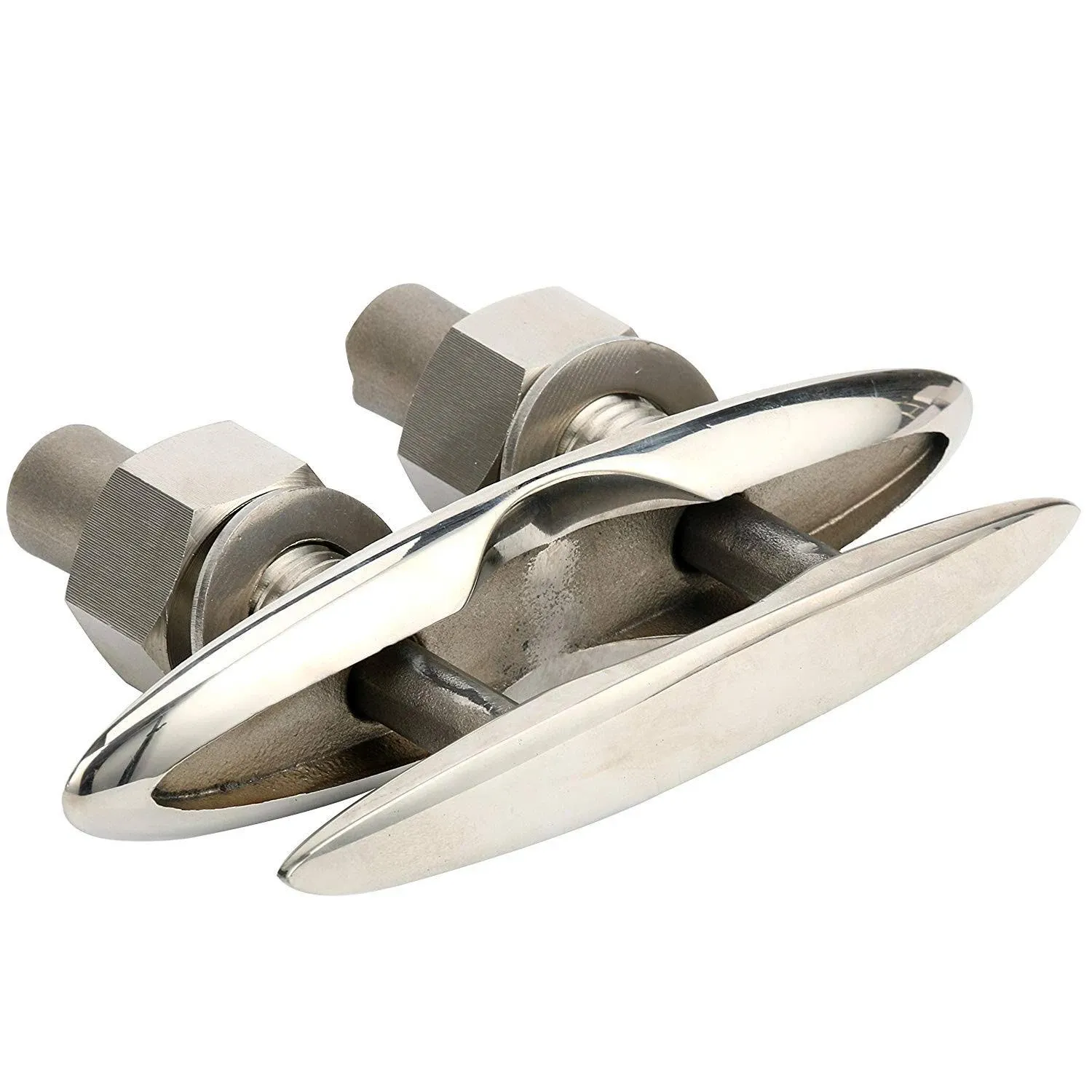 2 Pack 6-1/2&#034; Boat Pop Up Cleat Flush Mount Stainless Steel Boat Marine Chocks