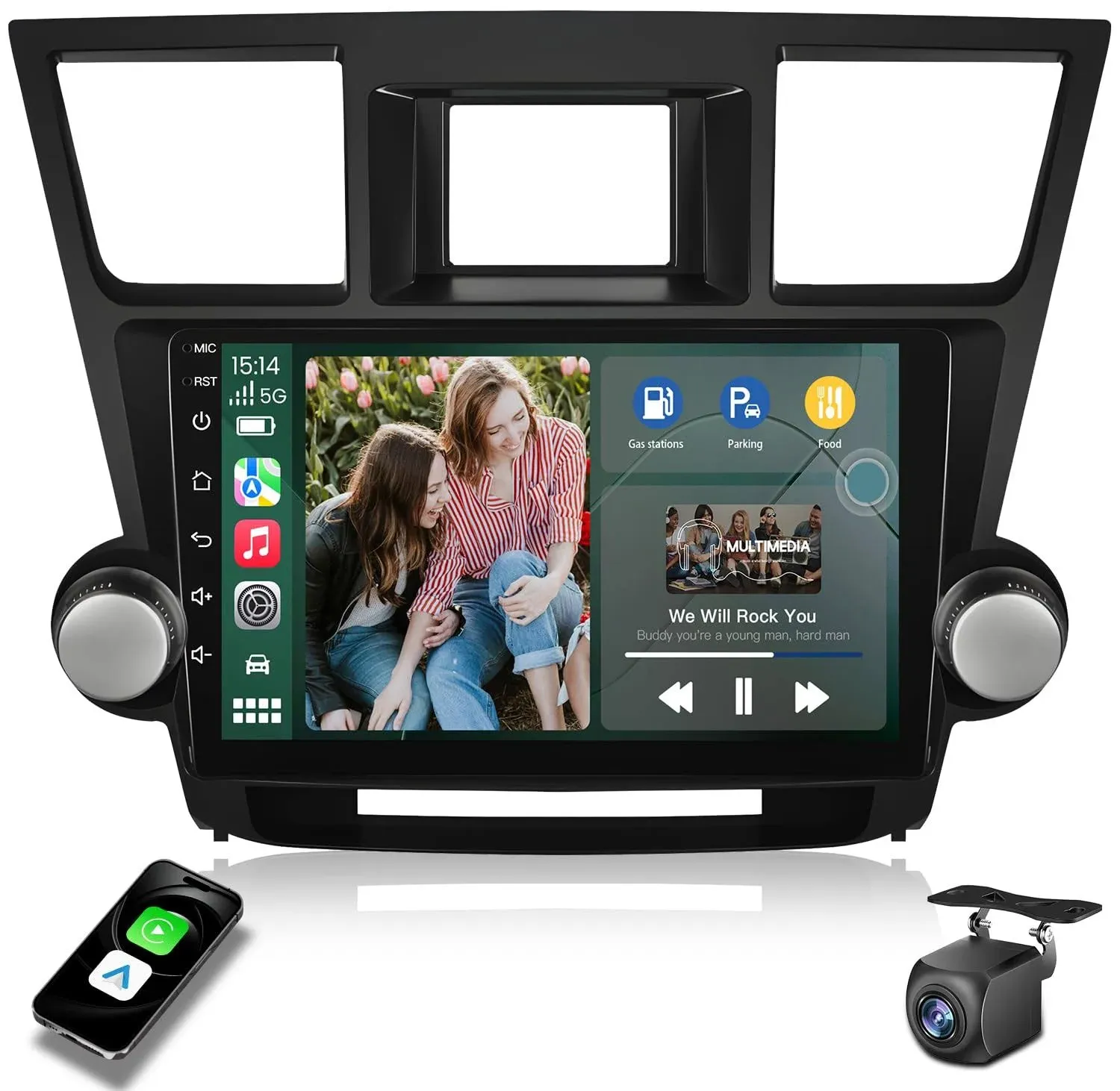 2+32G Car Radio for Toyota Highlander Radio 2008-2012, 10.1&#034; HD IPS Car Stere...