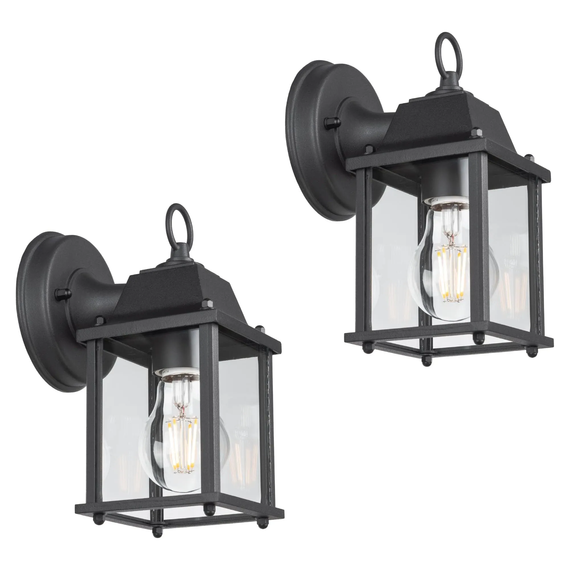 LIT-PaTH Outdoor Wall Lantern, Wall Sconce As Porch Lighting Fixture, E26 Base ...