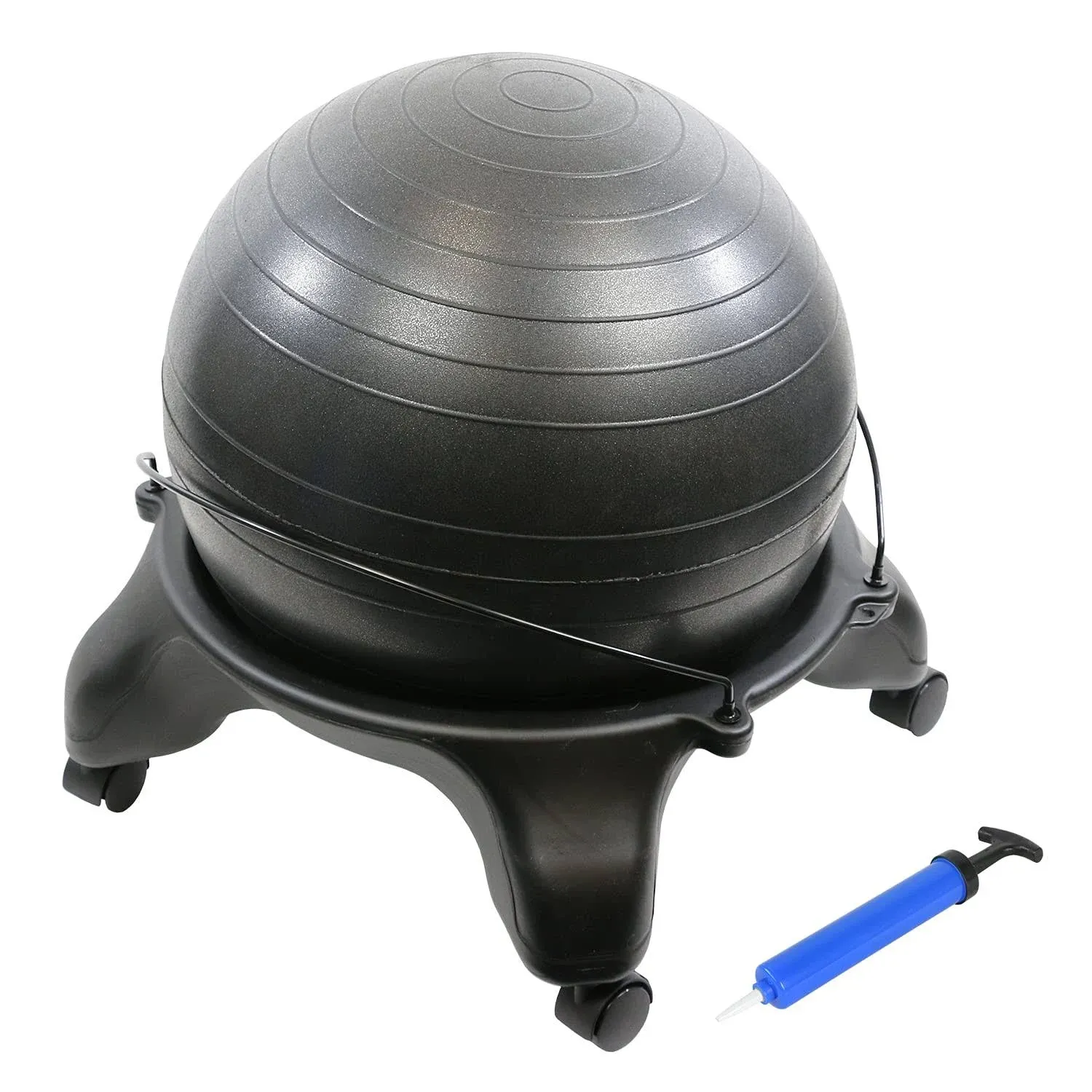 Cando Ball Chair Inflatable Ergonomic Active Seating Exercise Ball Chair with...