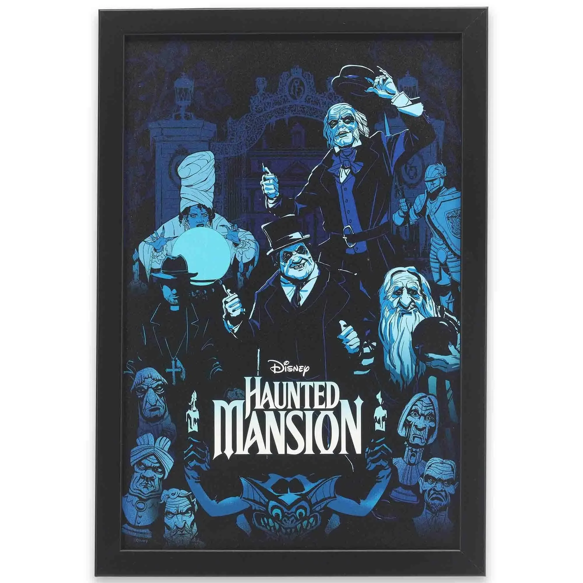 Disney Haunted Mansion Character Collage Framed Wood Wall Decor