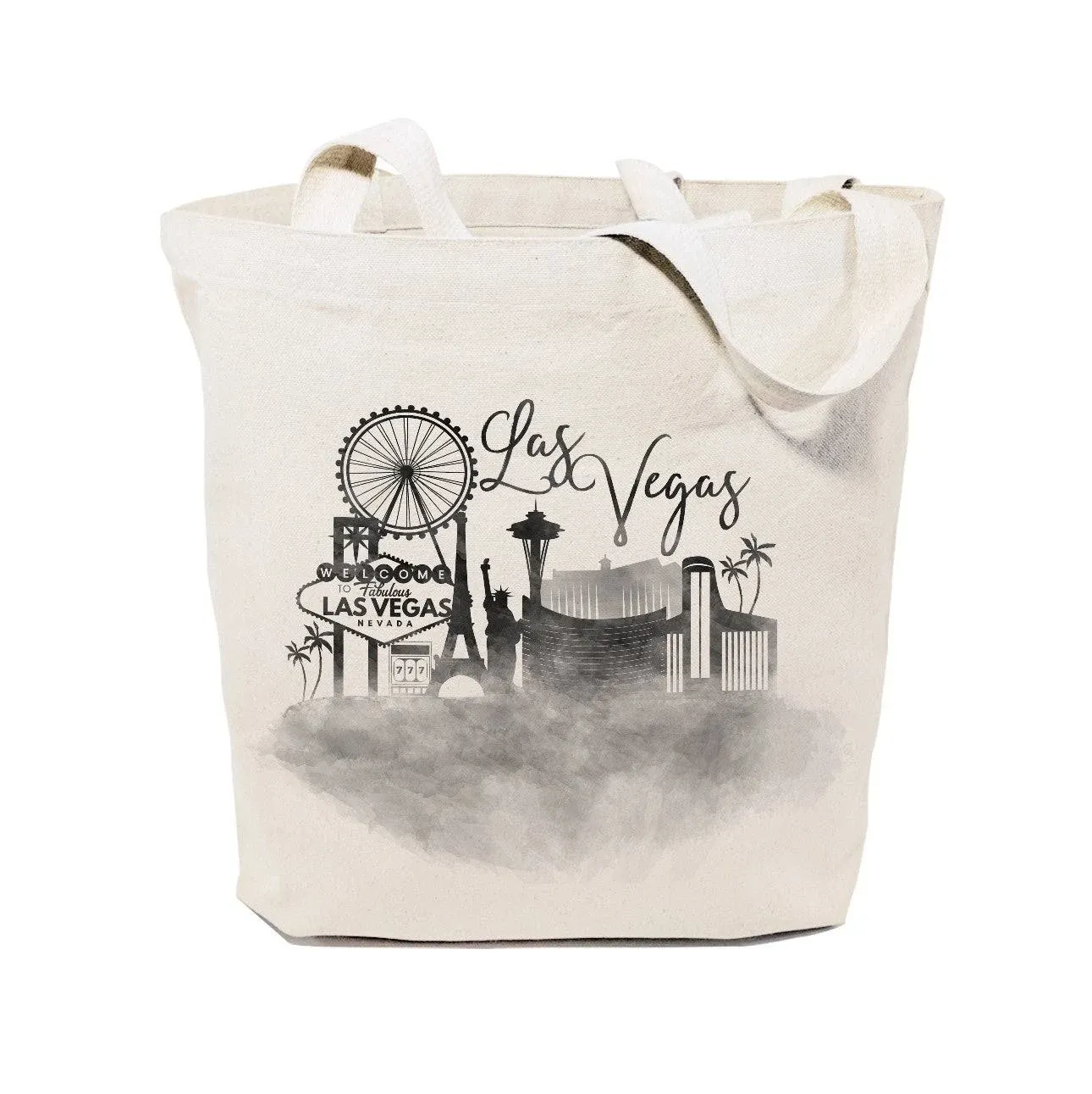 Las Vegas Cityscape Cotton Canvas Tote Bag