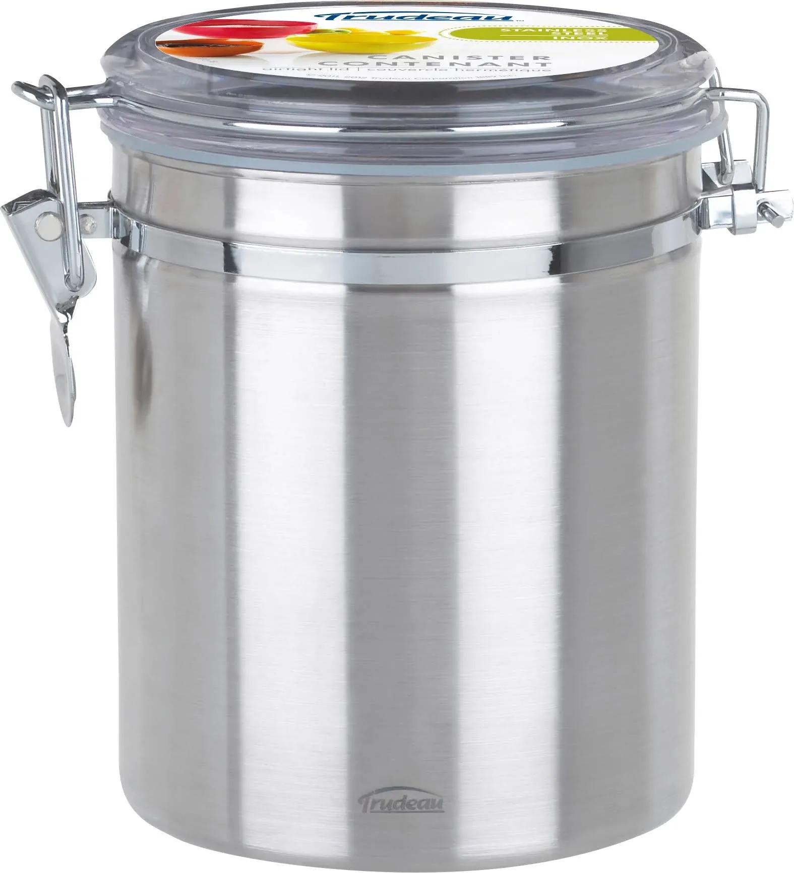 Trudeau Stainless Steel Coffee Canister 52oz-Silver